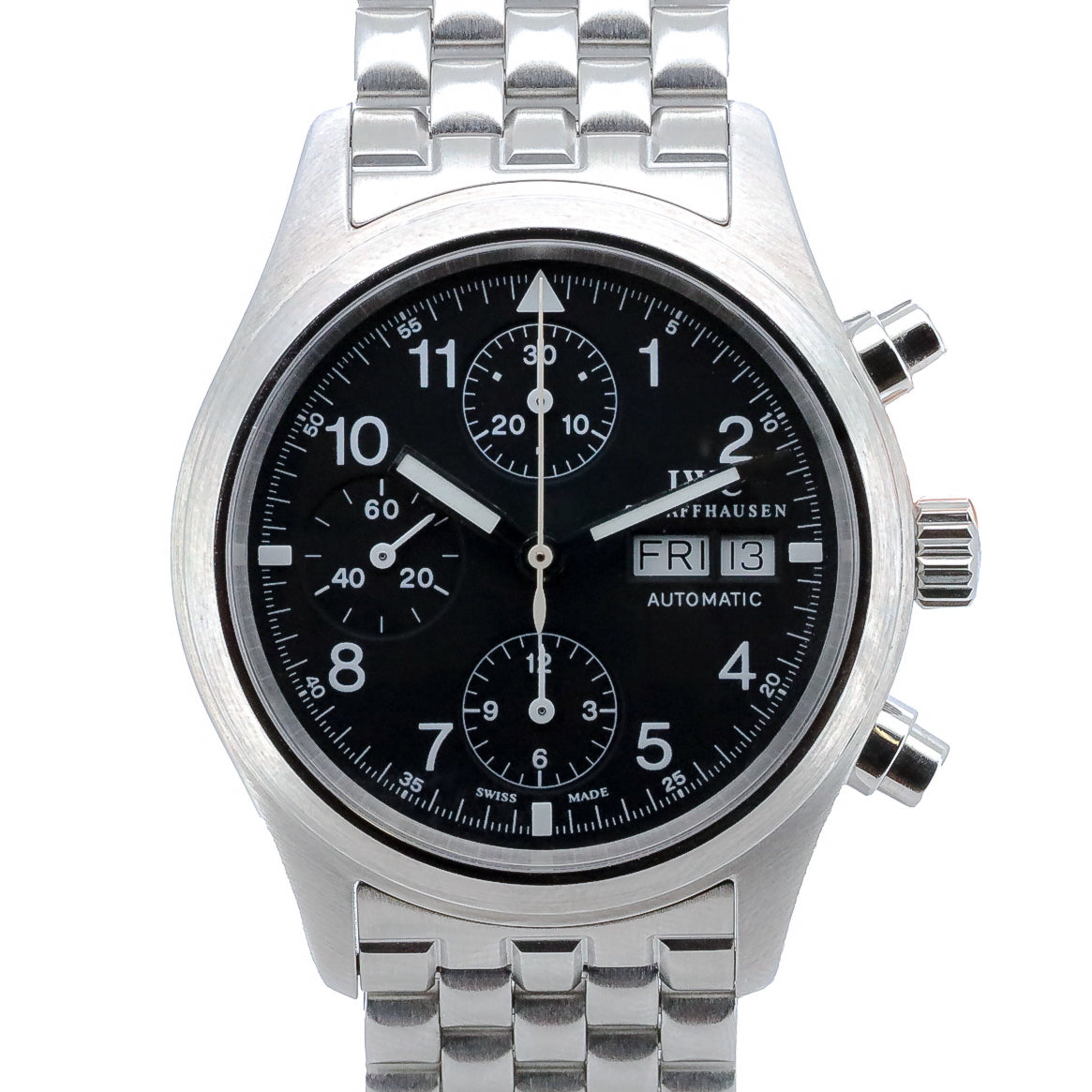 IWC Pilot 39 Flieger Chronograph IW3706 Edelstahl B&P Dif X