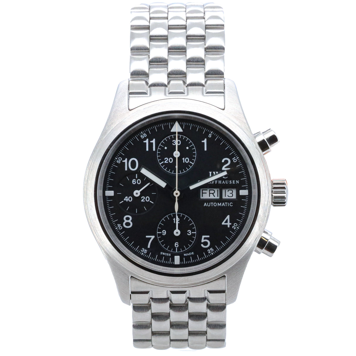 IWC Pilot 39 Flieger Chronograph IW3706 Edelstahl B&P Dif X