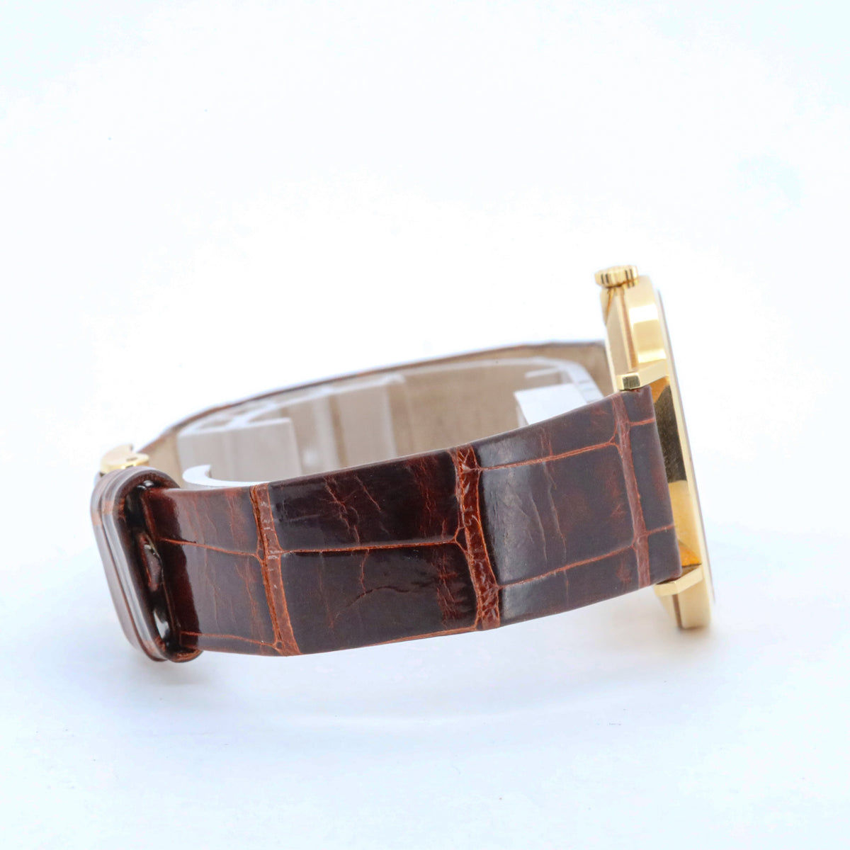 Rolex Cellini 32mm 4112 750 Gold Leder Alligator Handaufzug AVS19050