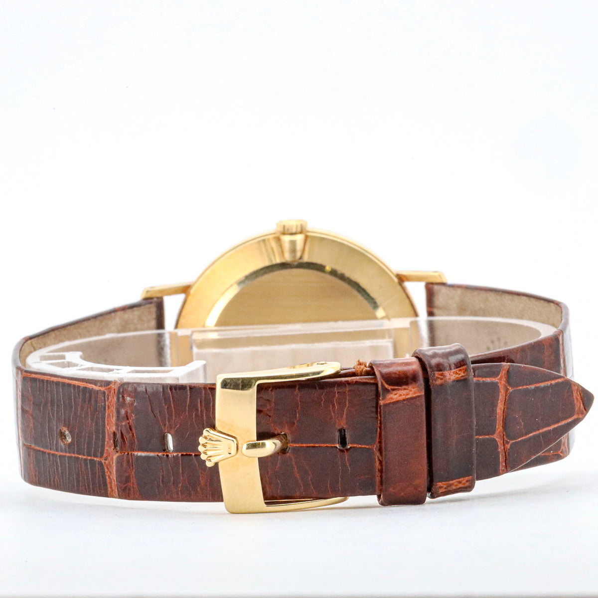 Rolex Cellini 32mm 4112 750 Gold Leder Alligator Handaufzug AVS19050