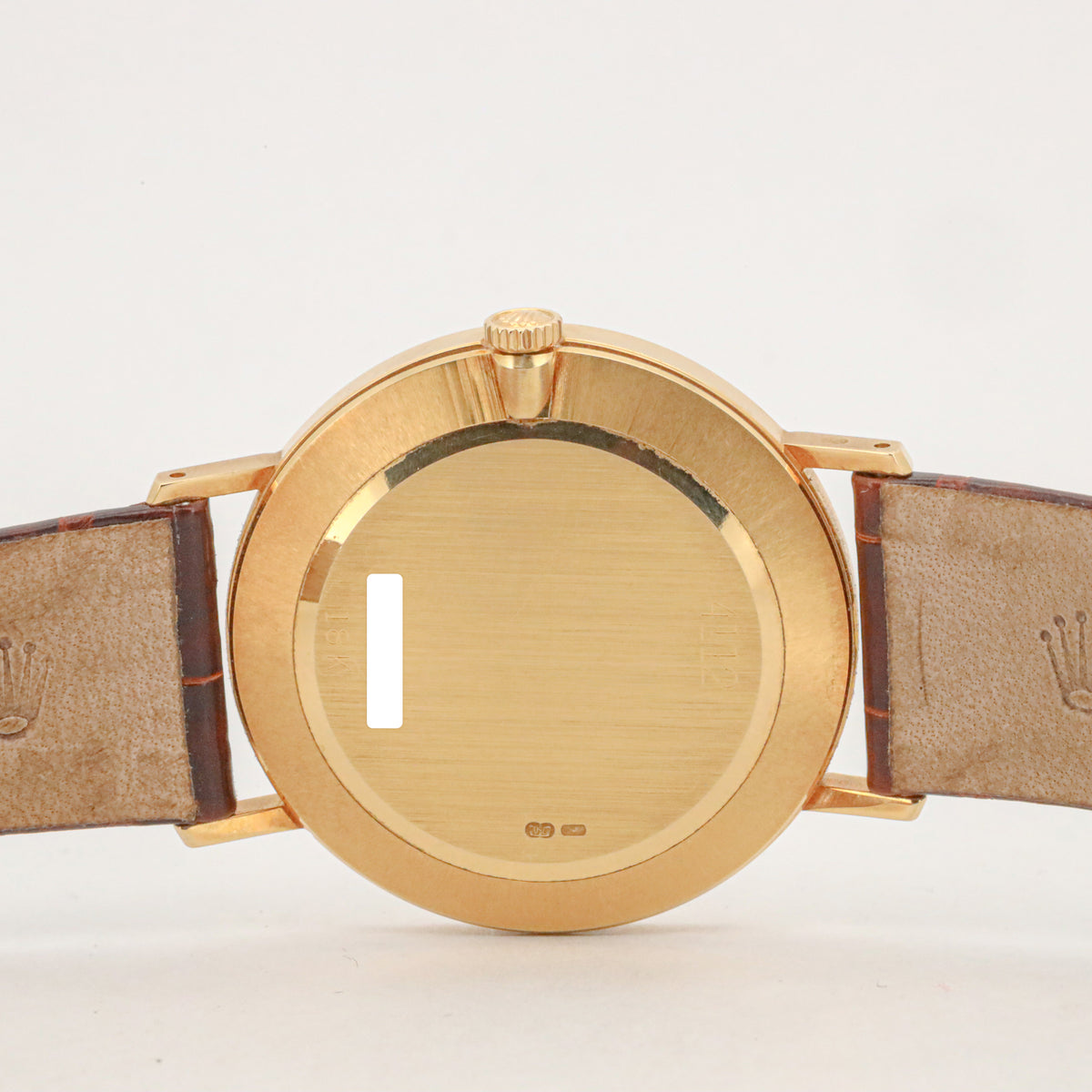 Rolex Cellini 32mm 4112 750 Gold Leder Alligator Handaufzug AVS19050