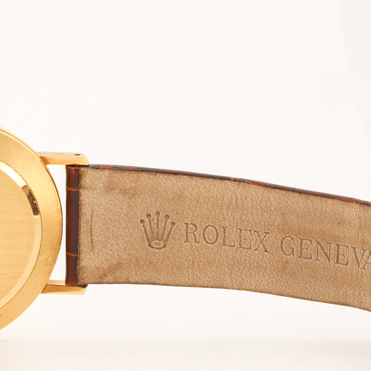 Rolex Cellini 32mm 4112 750 Gold Leder Alligator Handaufzug AVS19050