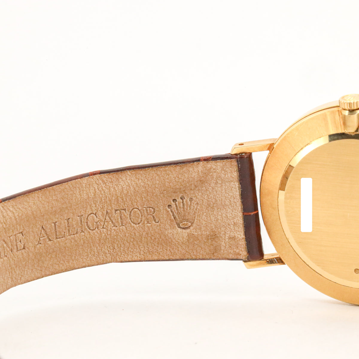 Rolex Cellini 32mm 4112 750 Gold Leder Alligator Handaufzug AVS19050