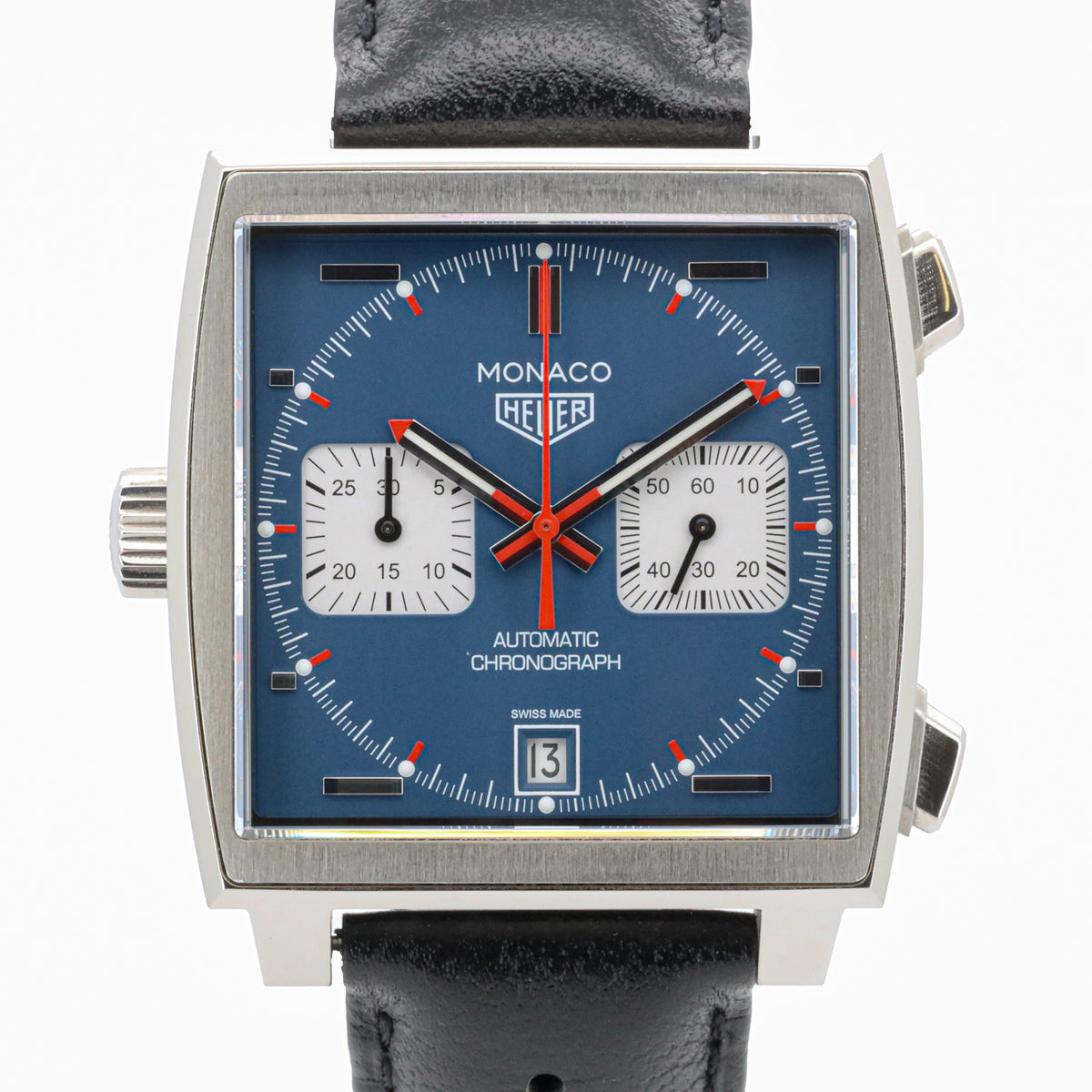 Tag Heuer Monaco 39mm Cal.11 CAW211P Leder Chronograph Box AVS19052