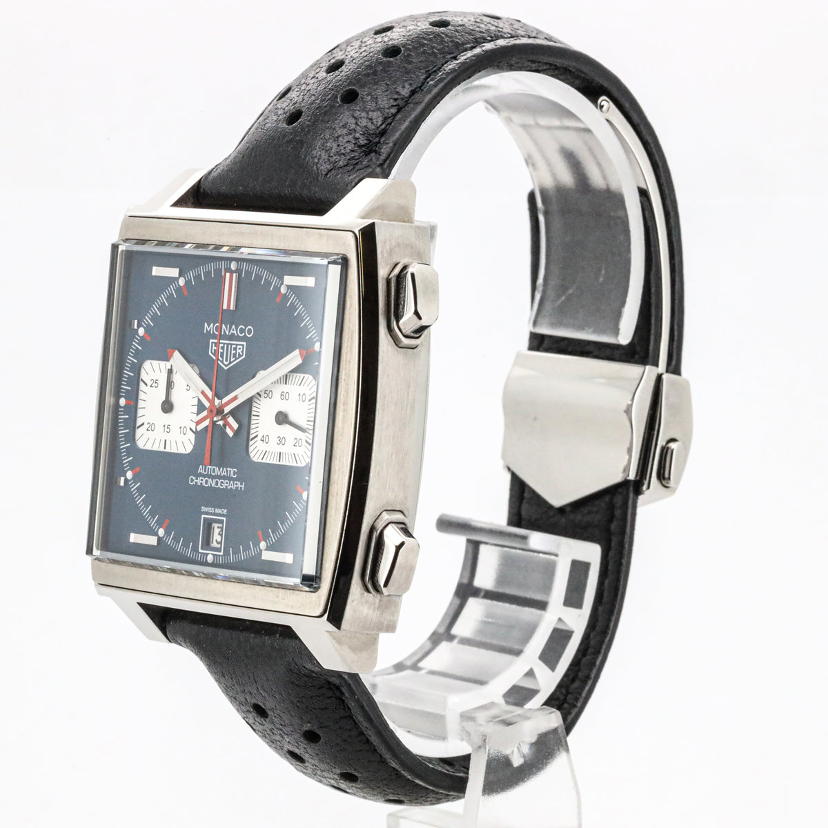 Tag Heuer Monaco 39mm Cal.11 CAW211P Leder Chronograph Box AVS19052