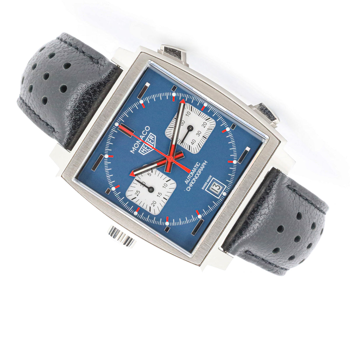 Tag Heuer Monaco 39mm Cal.11 CAW211P Leder Chronograph Box AVS19052