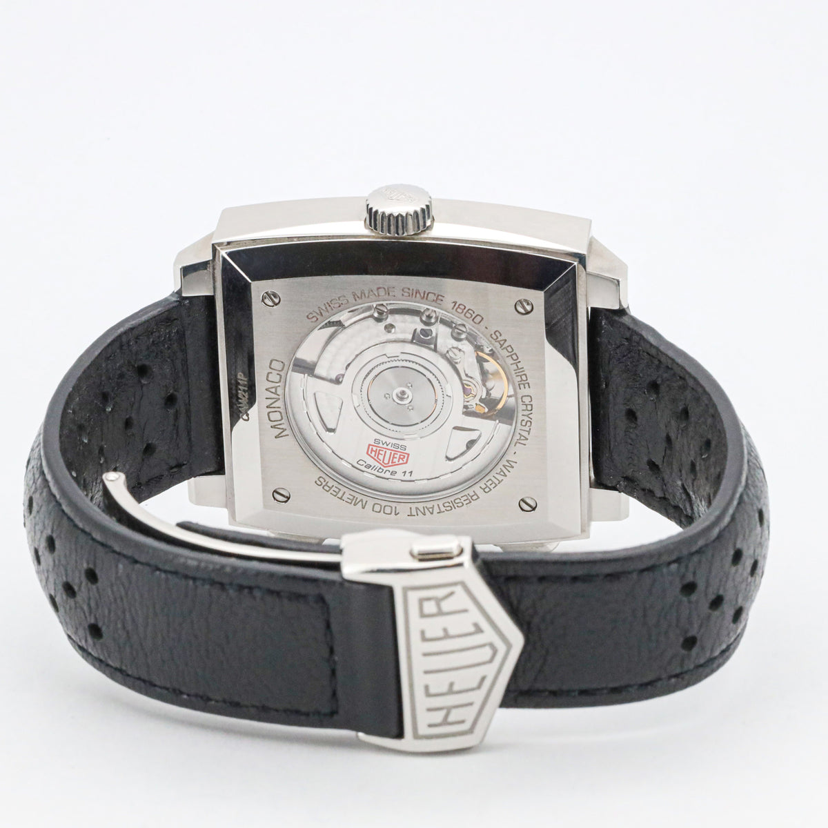 Tag Heuer Monaco 39mm Cal.11 CAW211P Leder Chronograph Box AVS19052