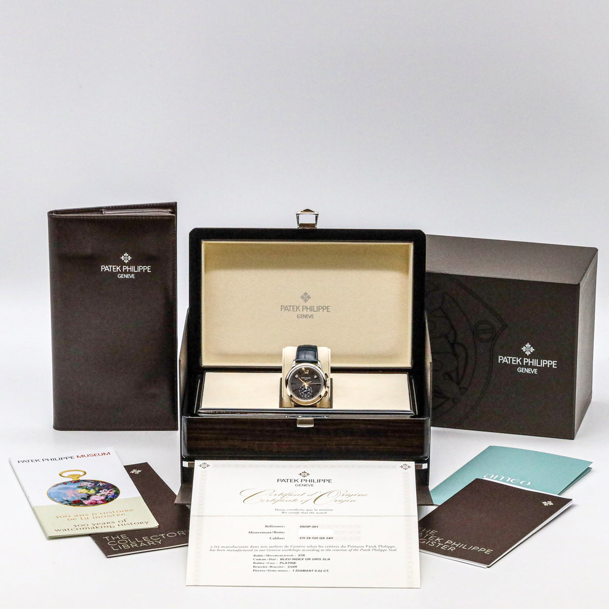 Patek Philippe Annual Calendar 5905P Chronograph  42mm Blue Dial Platin T