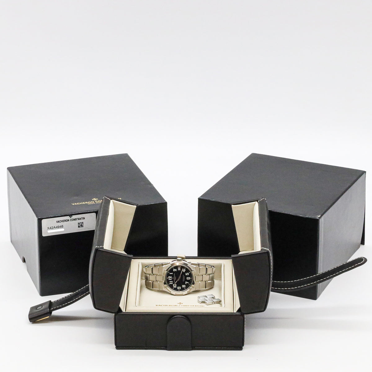 Vacheron Constantin Overseas 42042/423A 37mm Black Dial Automatik  Edelstahl mit Box Dif35422 X