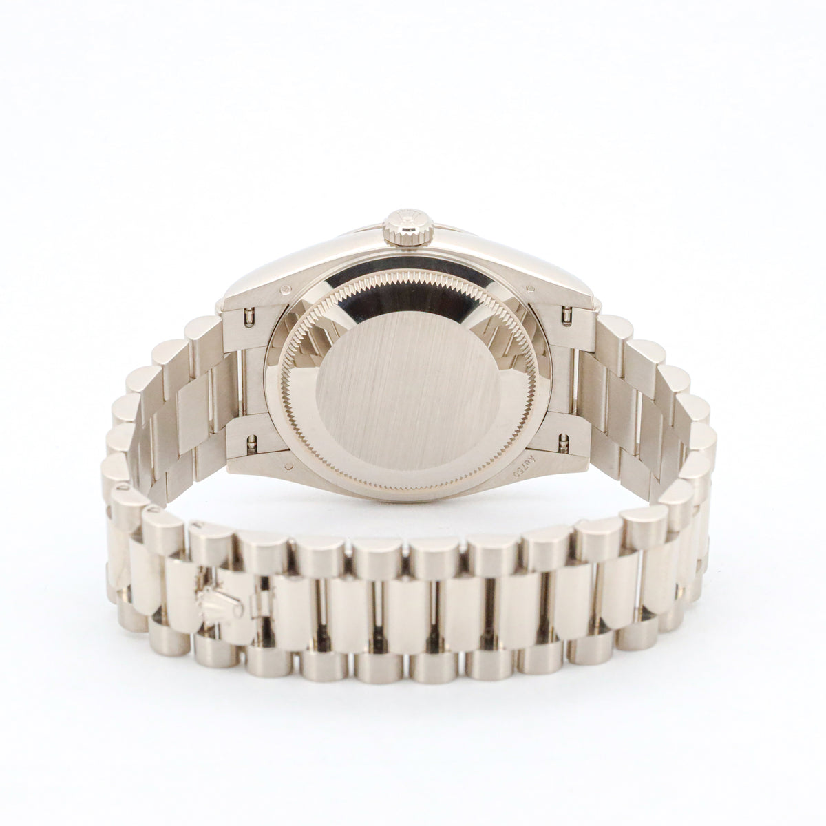 Rolex Day-Date 36 128239 18K White Gold Rainbow Diamond Paved President