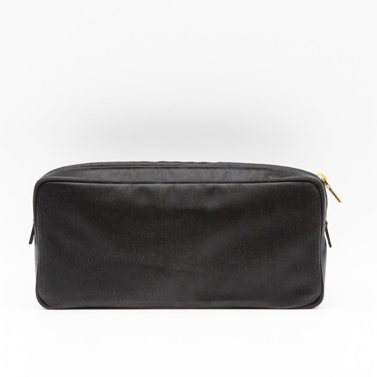 Prada Multi Zip Pouch Clutch Schwarz Satin Pochette Kosmetiktasche