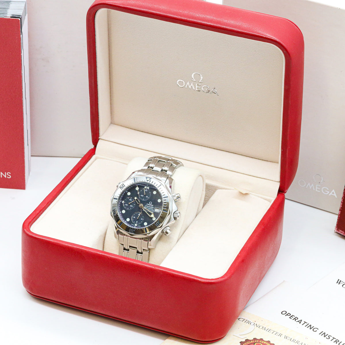 Omega Seamster Diver 300M 41mm Professional 25988000 B&P Blue Dial Edelstahl  AVS19042
