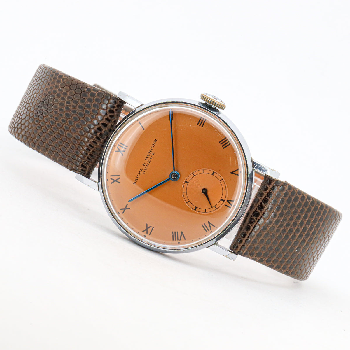 Baume & Mercier Vintage 33mm 1950 15 Rubis Salmon Dial Dif21716