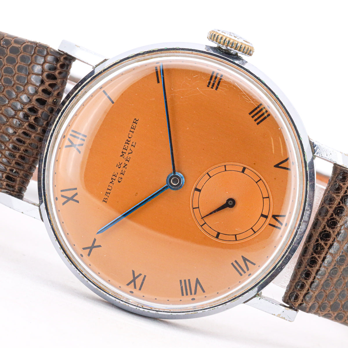 Baume & Mercier Vintage 33mm 1950 15 Rubis Salmon Dial Dif21716