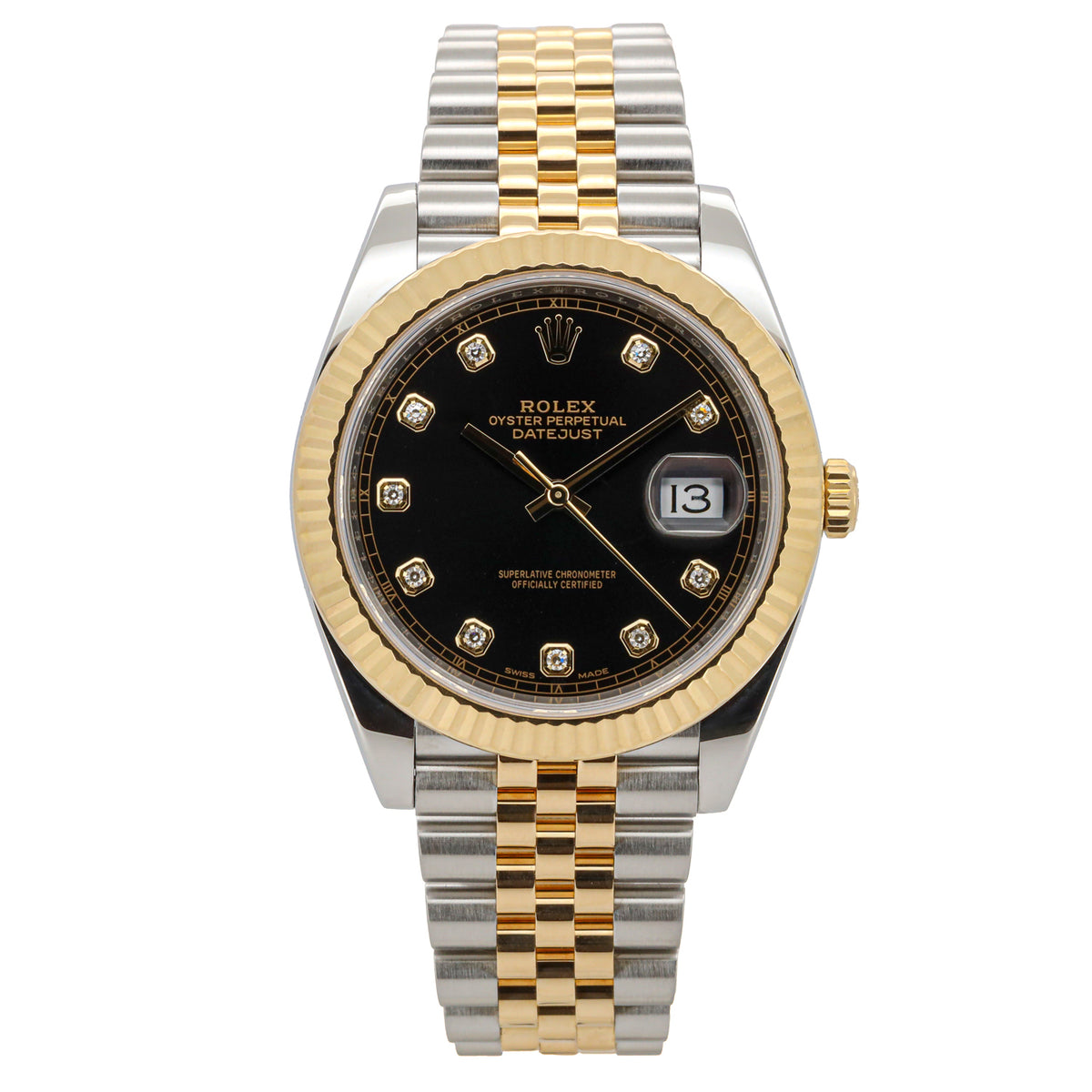 Rolex Datejust 41 Jubilee 126333 Diamond Dial Stahl Gold B&P Dif34572 T