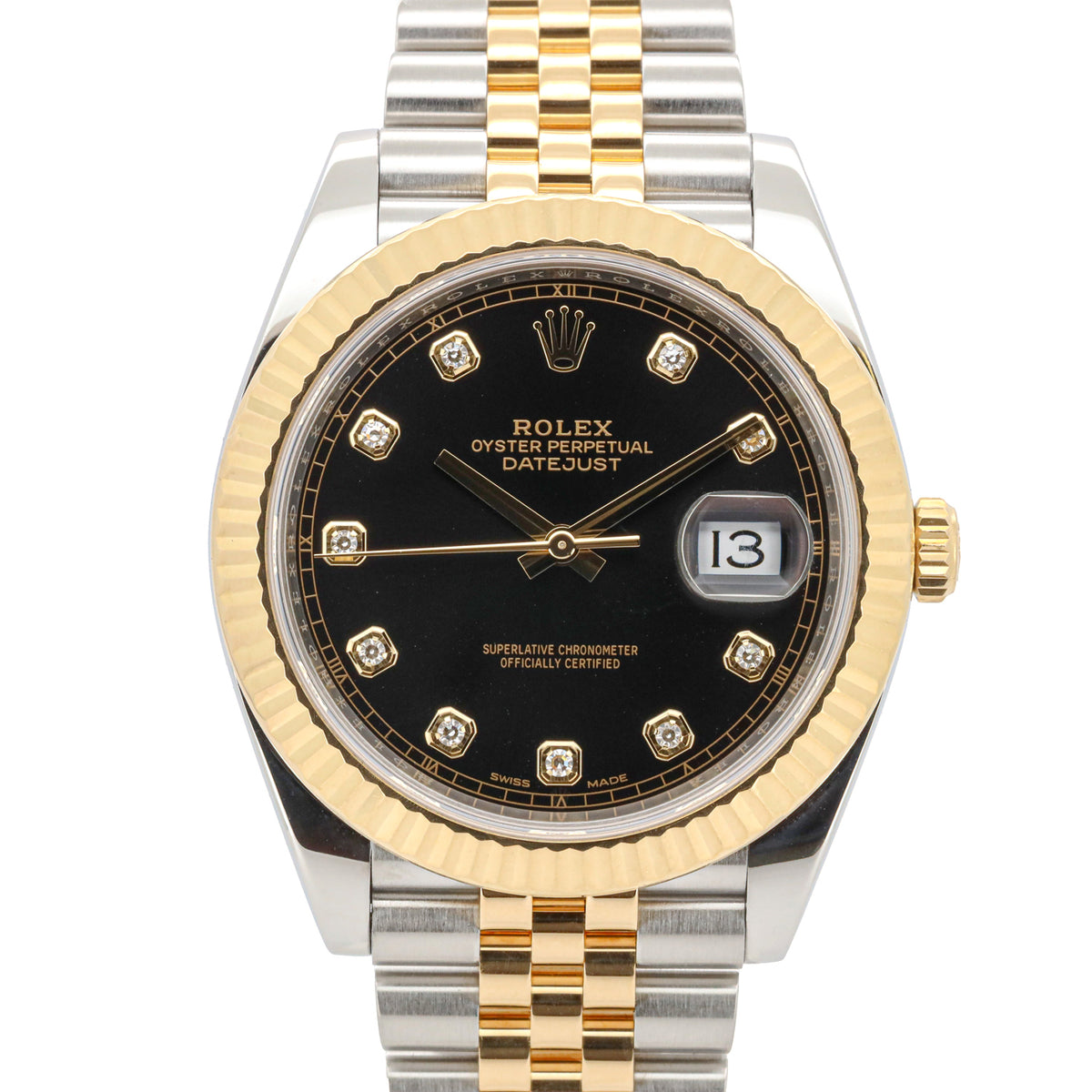 Rolex Datejust 41 Jubilee 126333 Diamond Dial Stahl Gold B&P Dif34572 T