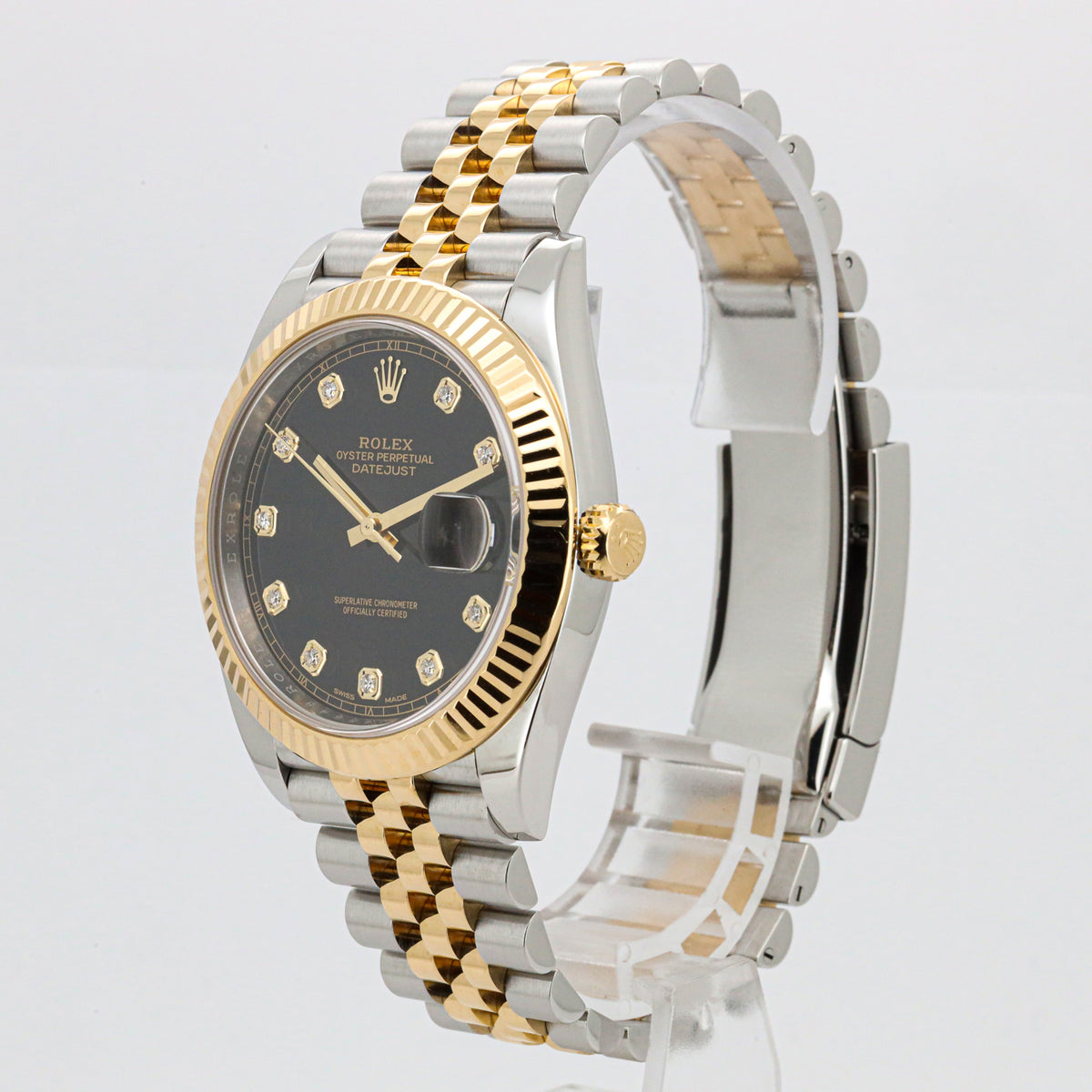 Rolex Datejust 41 Jubilee 126333 Diamond Dial Stahl Gold B&P Dif34572 T
