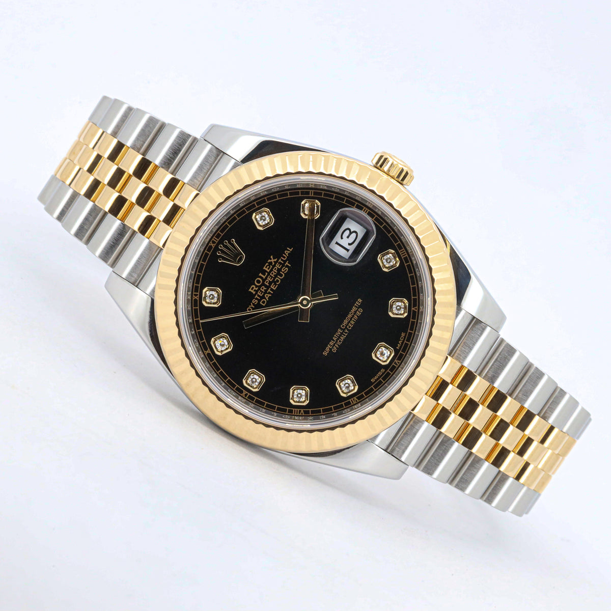 Rolex Datejust 41 Jubilee 126333 Diamond Dial Stahl Gold B&P Dif34572 T