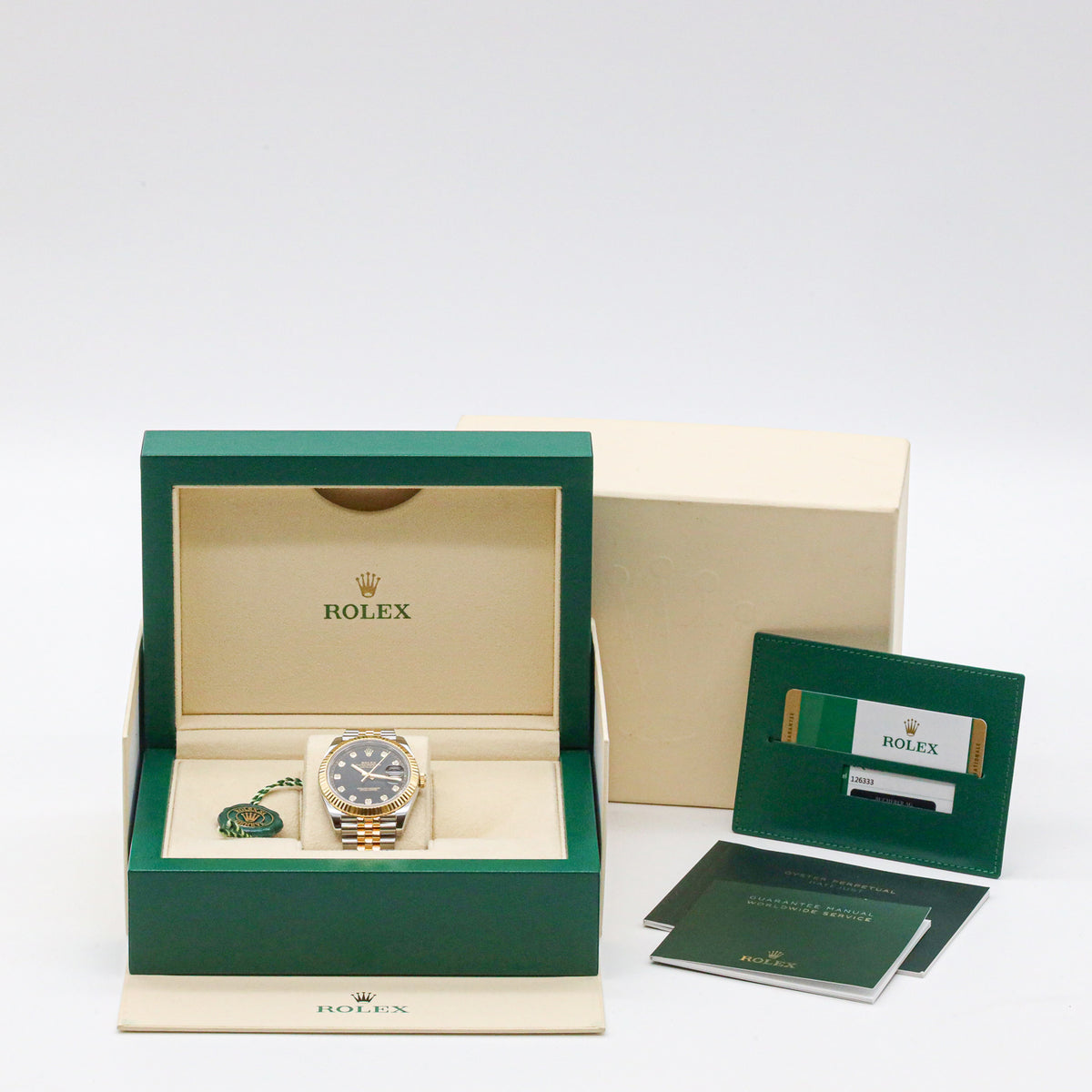 Rolex Datejust 41 Jubilee 126333 Diamond Dial Stahl Gold B&P Dif34572 T