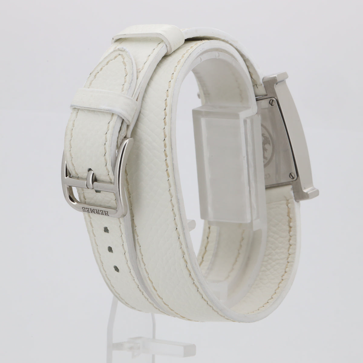 Hermès Heure H 21mm HH1.210 Quartz Edelstahl White Dial Dif AVS19071 X