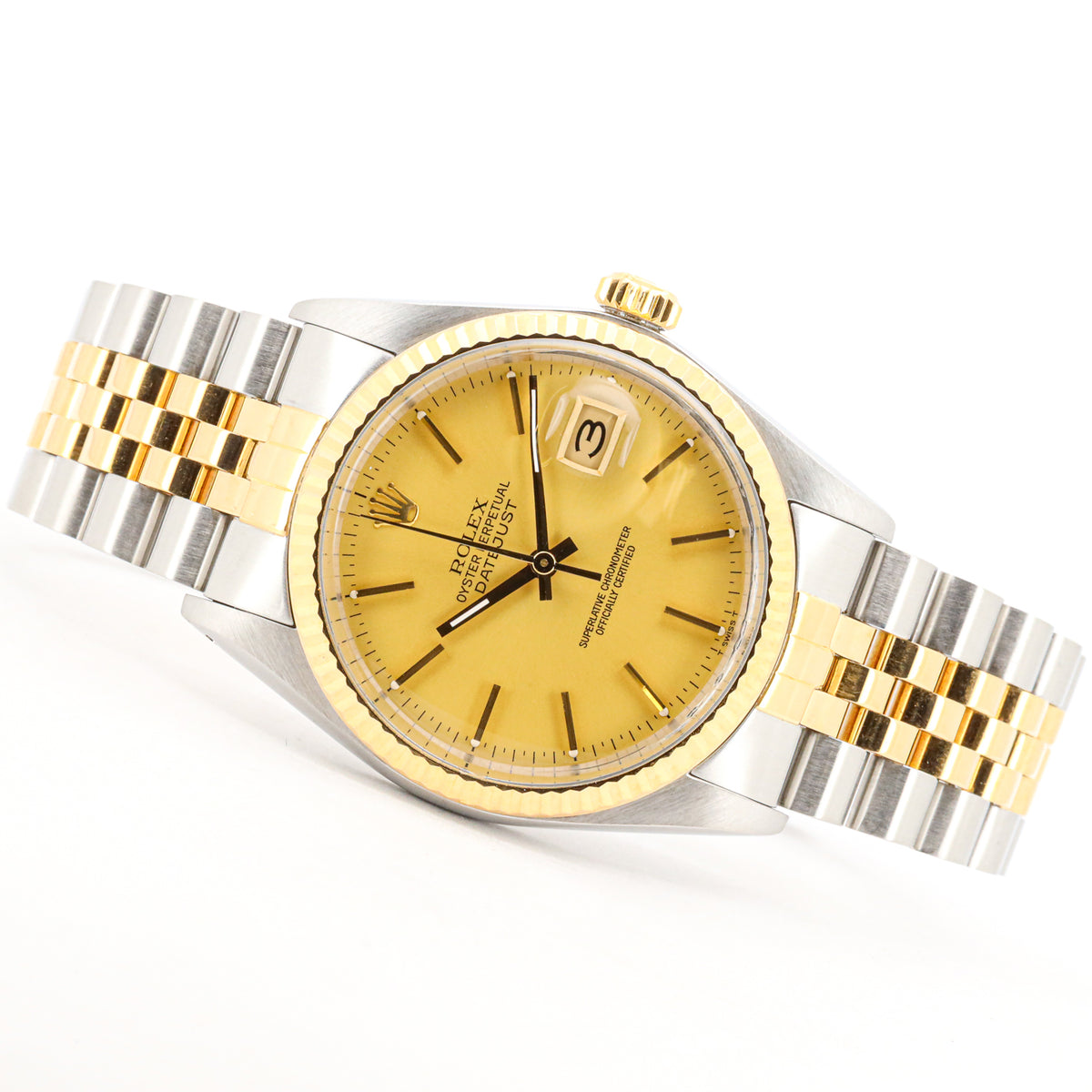 Rolex Datejust 36 16013 Stahl Gold Copy orig. Papers Dif T