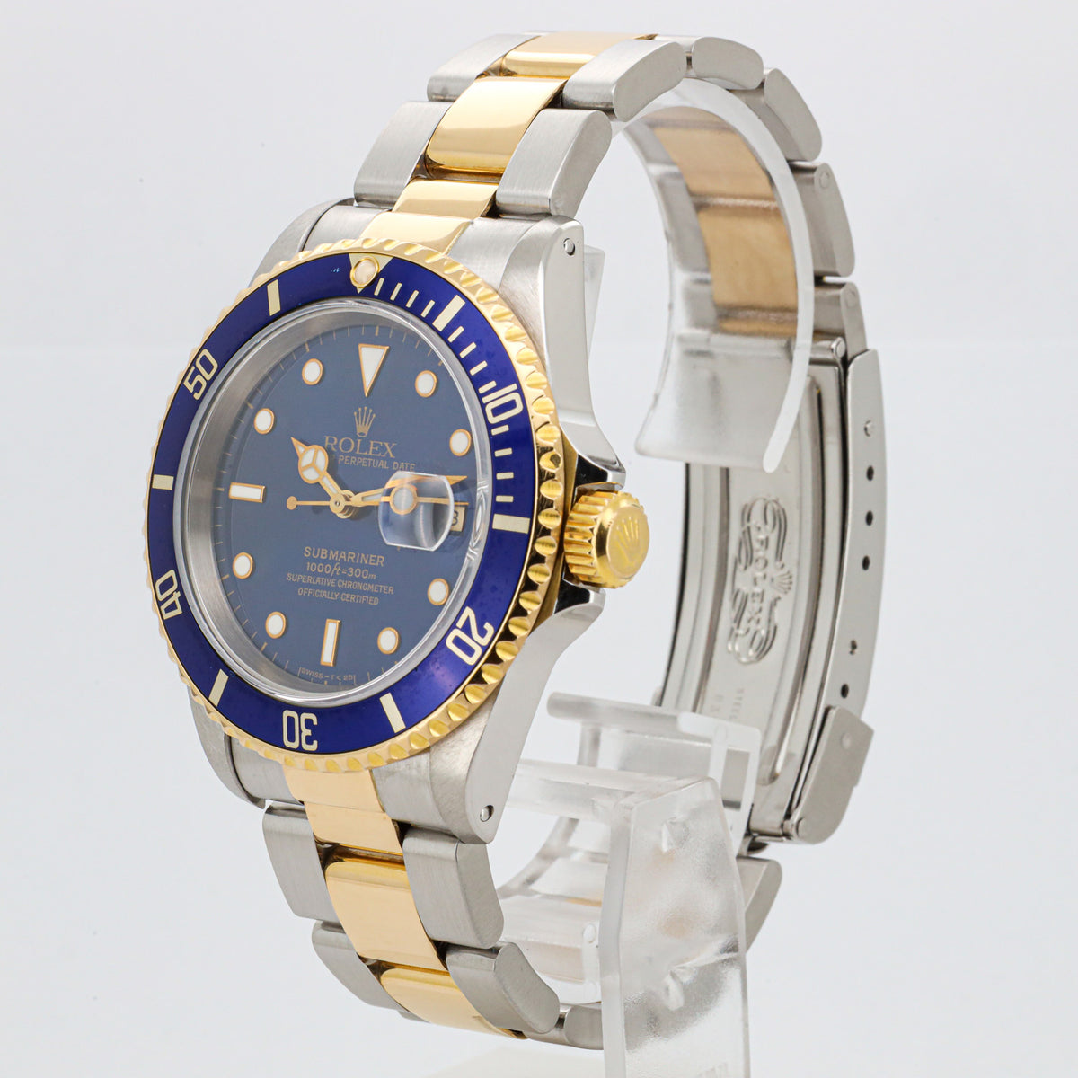 Rolex Submariner Date 40mm 16613 X Serie Stahl Gold Orig. Papers