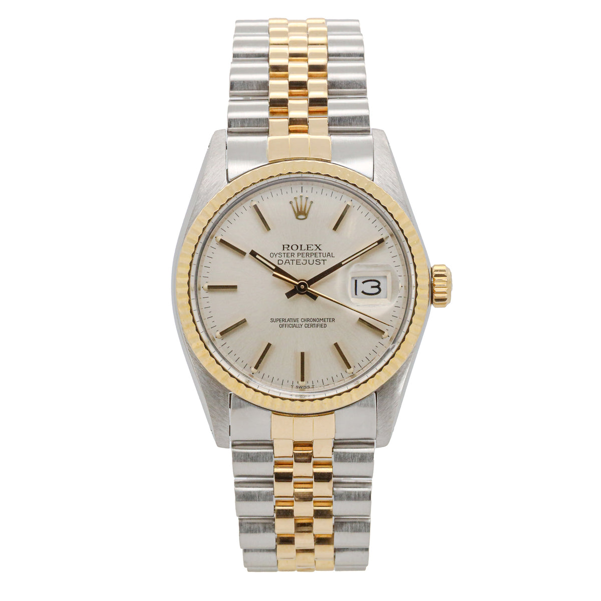 Rolex Datejust 36 16013 Stahl Gold Silverdial 1984