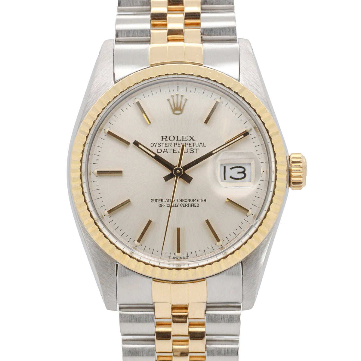 Rolex Datejust 36 16013 Stahl Gold Silverdial 1984
