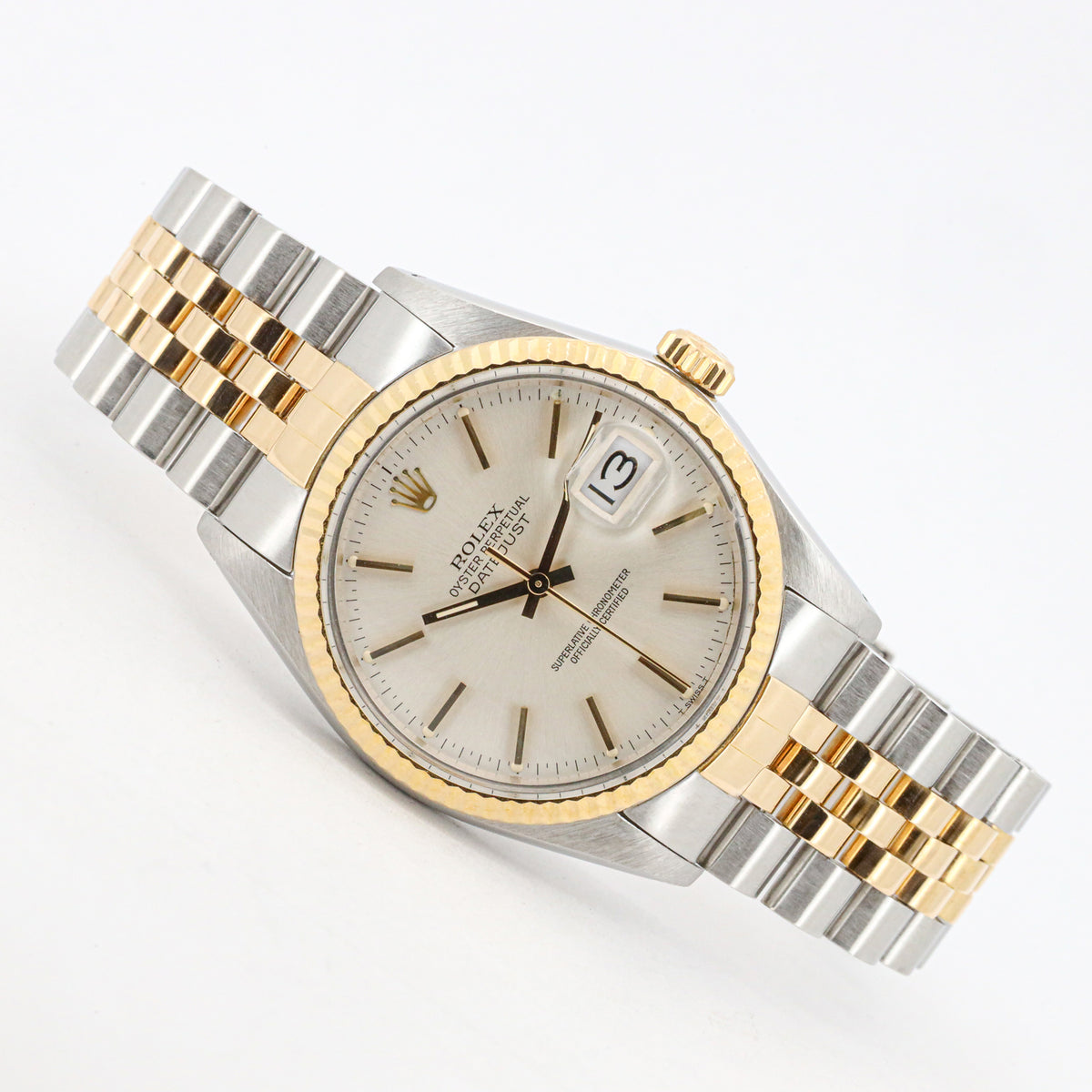 Rolex Datejust 36 16013 Stahl Gold Silverdial 1984