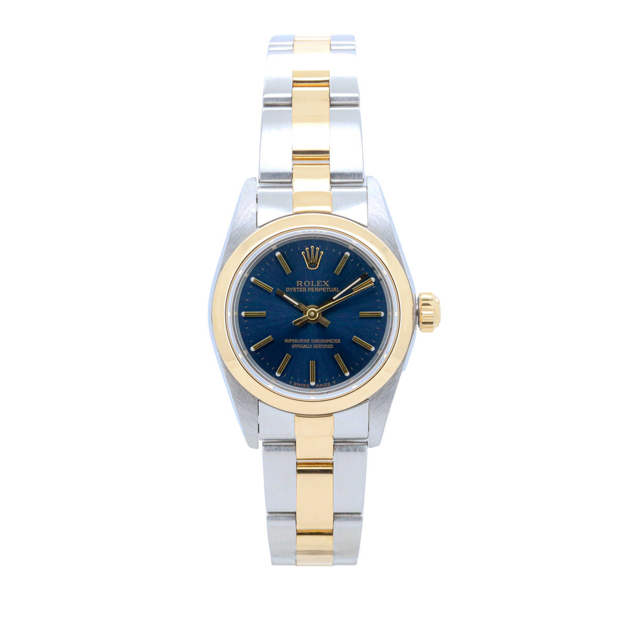 Rolex Oyster Perpetual Lady 24mm 76183 Gold Stahl B&P