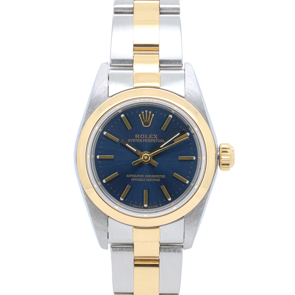 Rolex Oyster Perpetual Lady 24mm 76183 Gold Stahl B&P