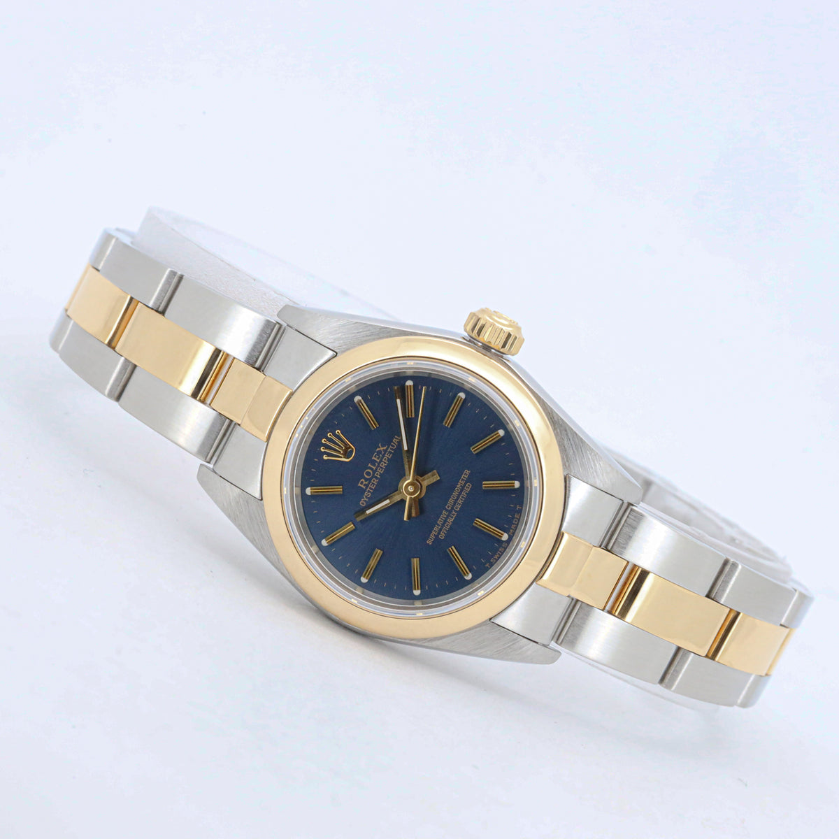 Rolex Oyster Perpetual Lady 24mm 76183 Gold Stahl B&P