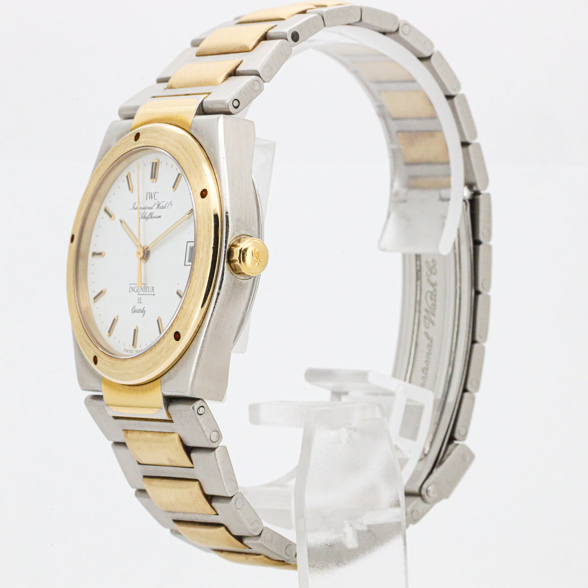 IWC Ingenieur SL 34mm 3305 Edelstahl Gold Quarz White Dial