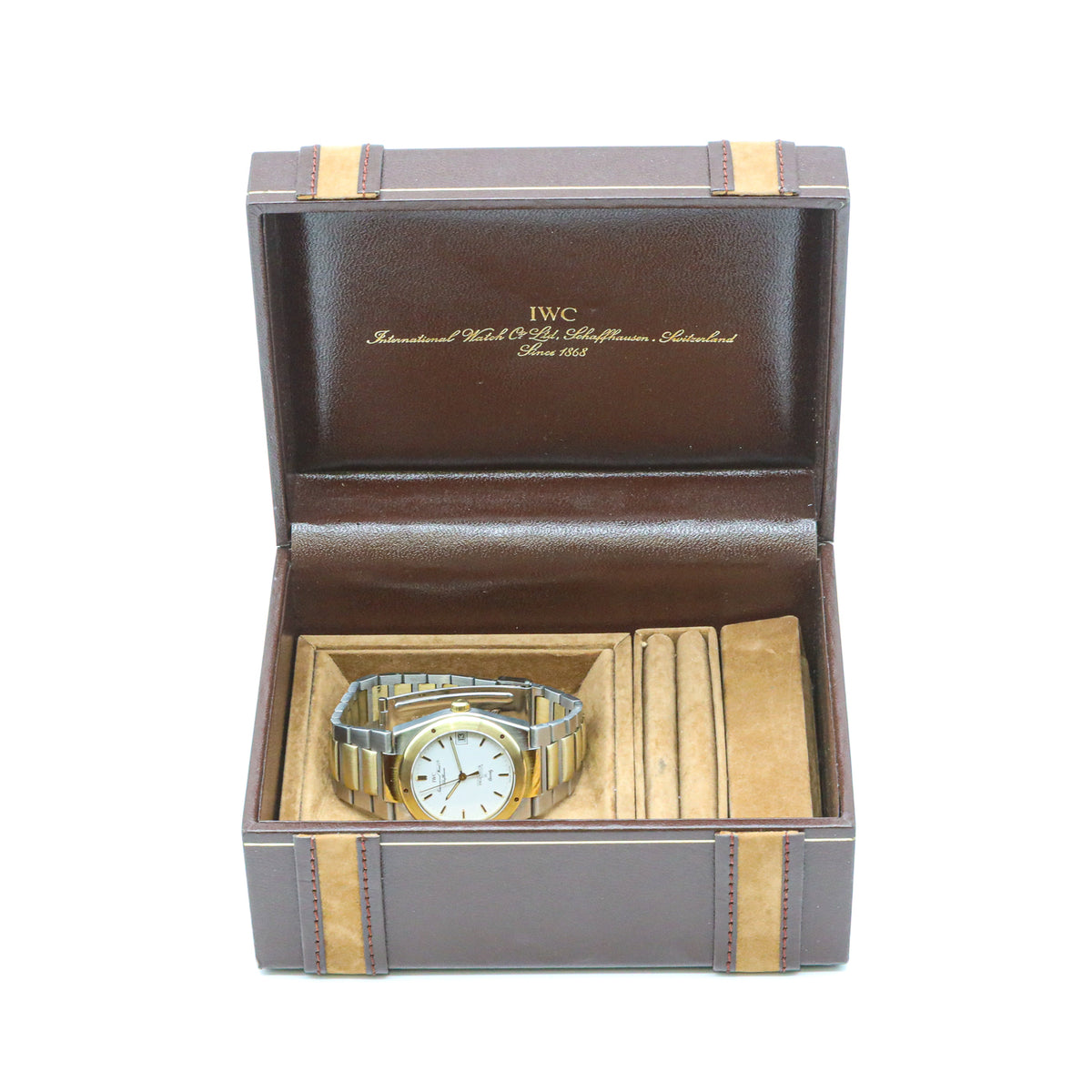 IWC Ingenieur SL 34mm 3305 Edelstahl Gold Quarz White Dial