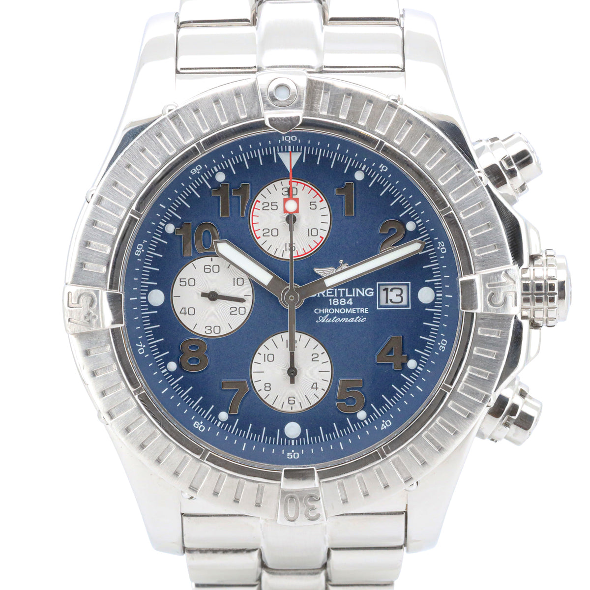 Breitling Super Avenger 48,4mm A13370 Edelstahl Chronograph SB&P