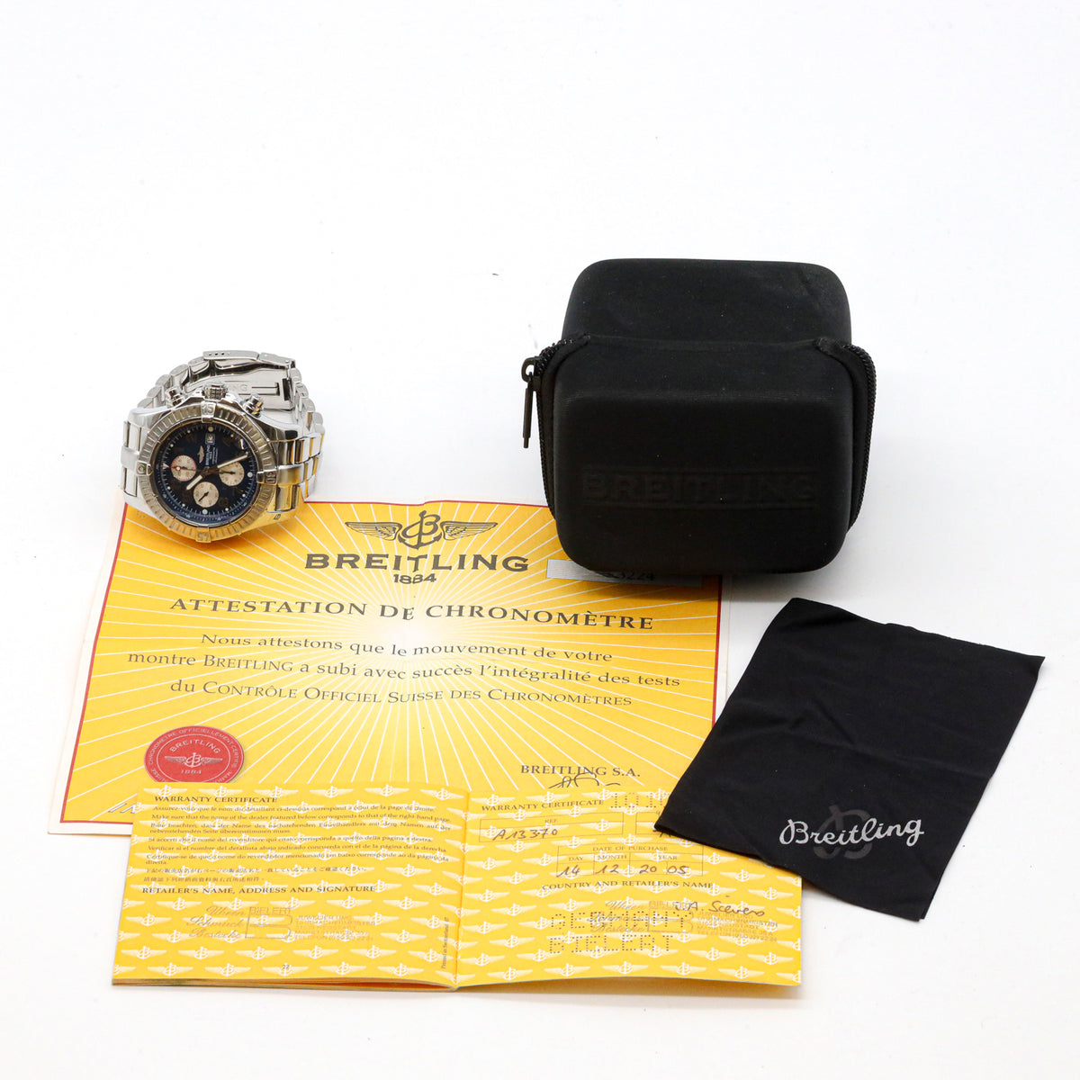 Breitling Super Avenger 48,4mm A13370 Edelstahl Chronograph SB&P
