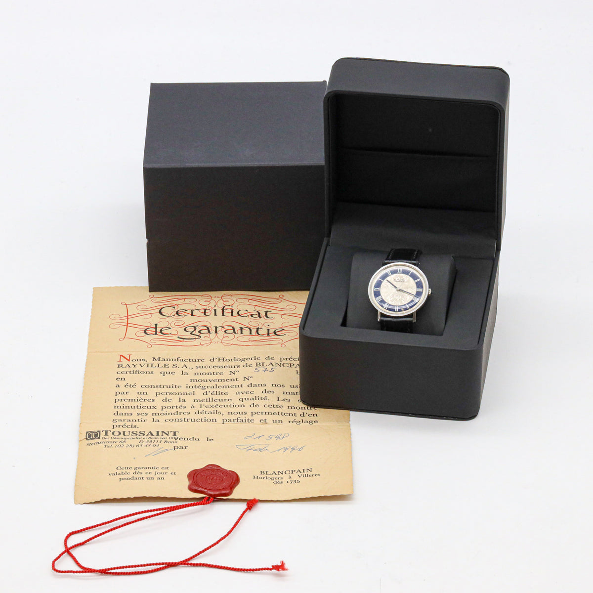 Blancpain Vintage 18kt Weißgold Silver Dial 33mm 575 Handaufzug