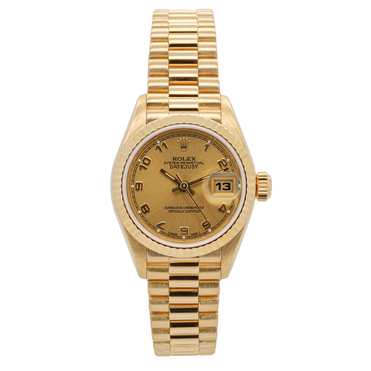 Rolex Lady Datejust 26mm 18kt Gelbgold 69178 Box & Papers 2000