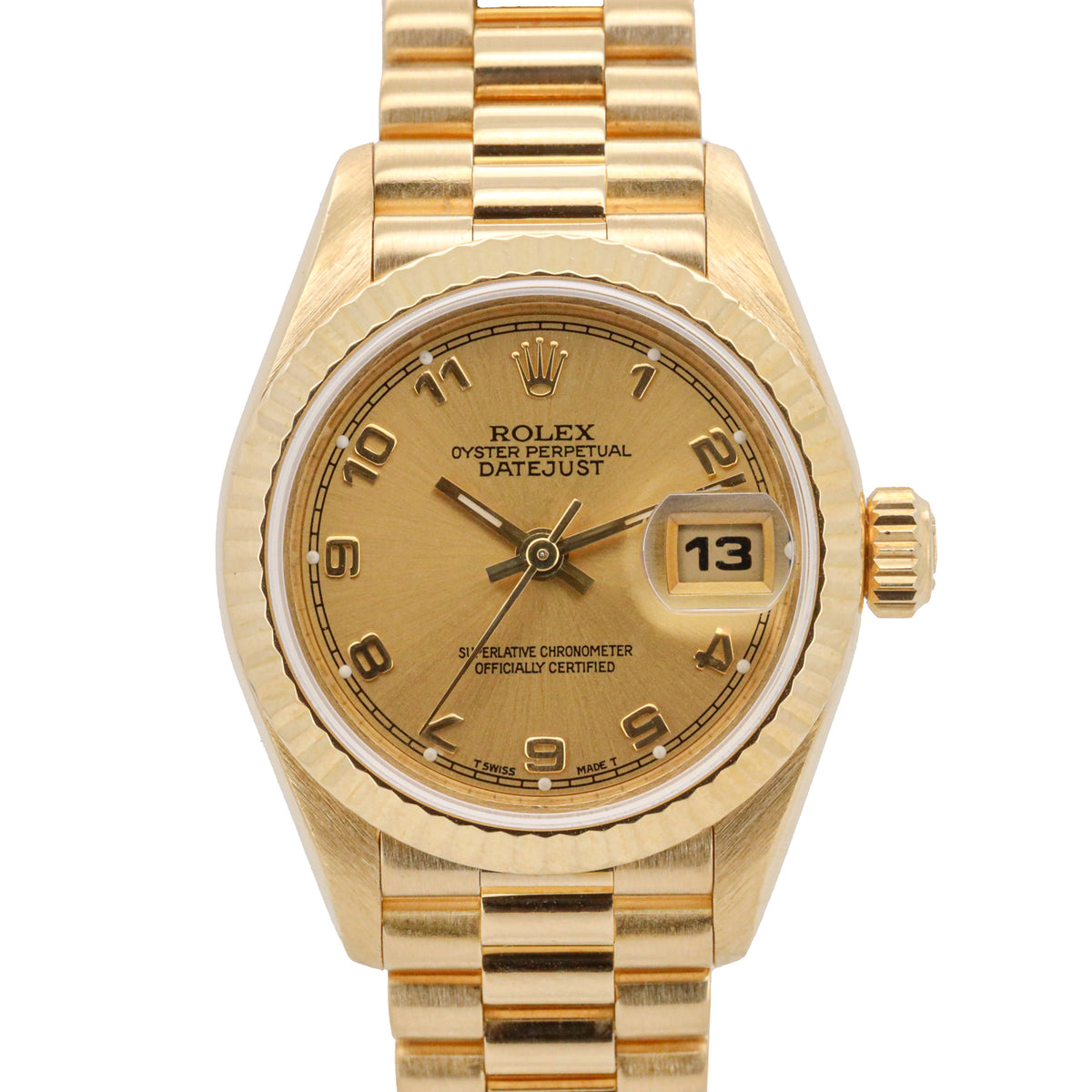 Rolex Lady Datejust 26mm 18kt Gelbgold 69178 Box & Papers 2000