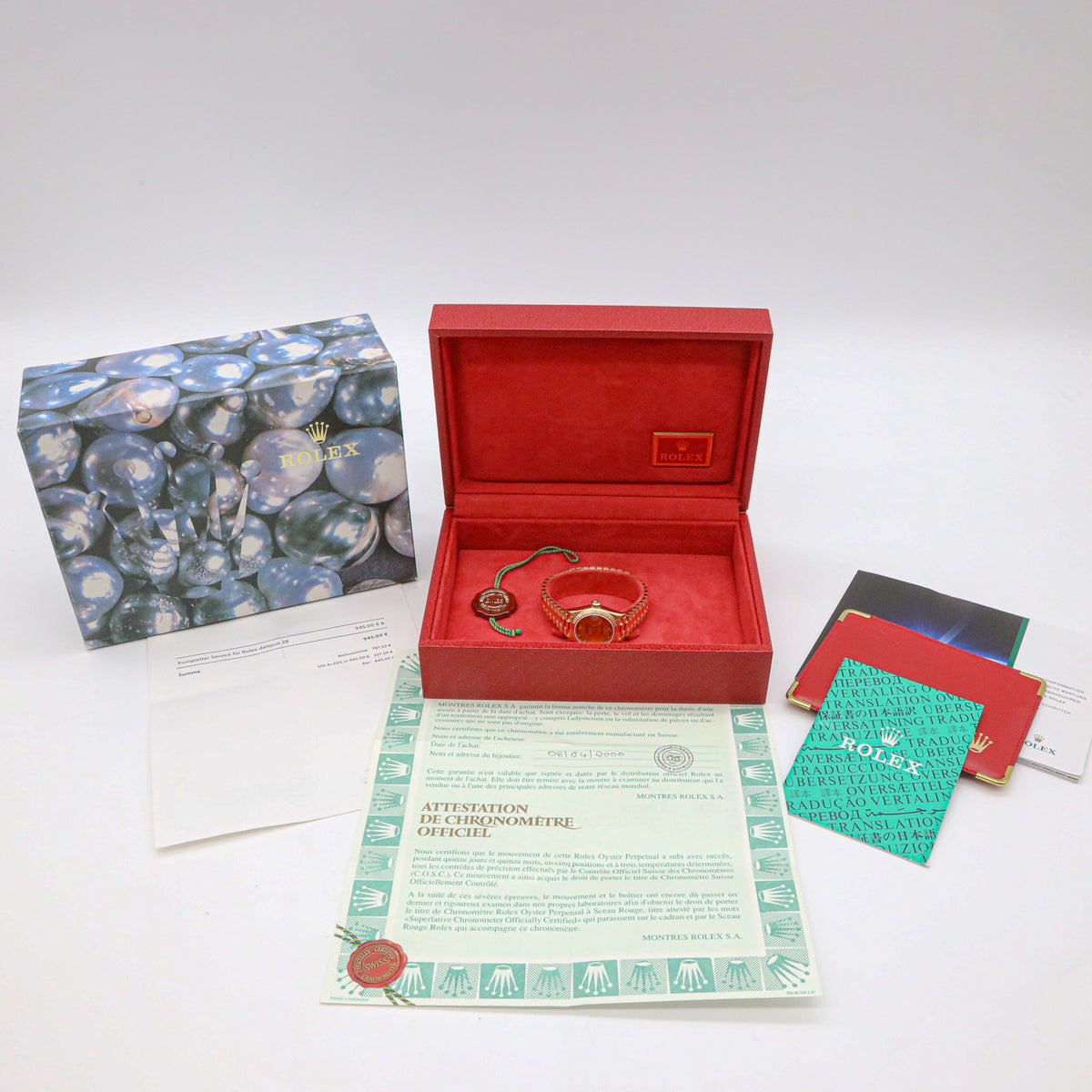 Rolex Lady Datejust 26mm 18kt Gelbgold 69178 Box & Papers 2000