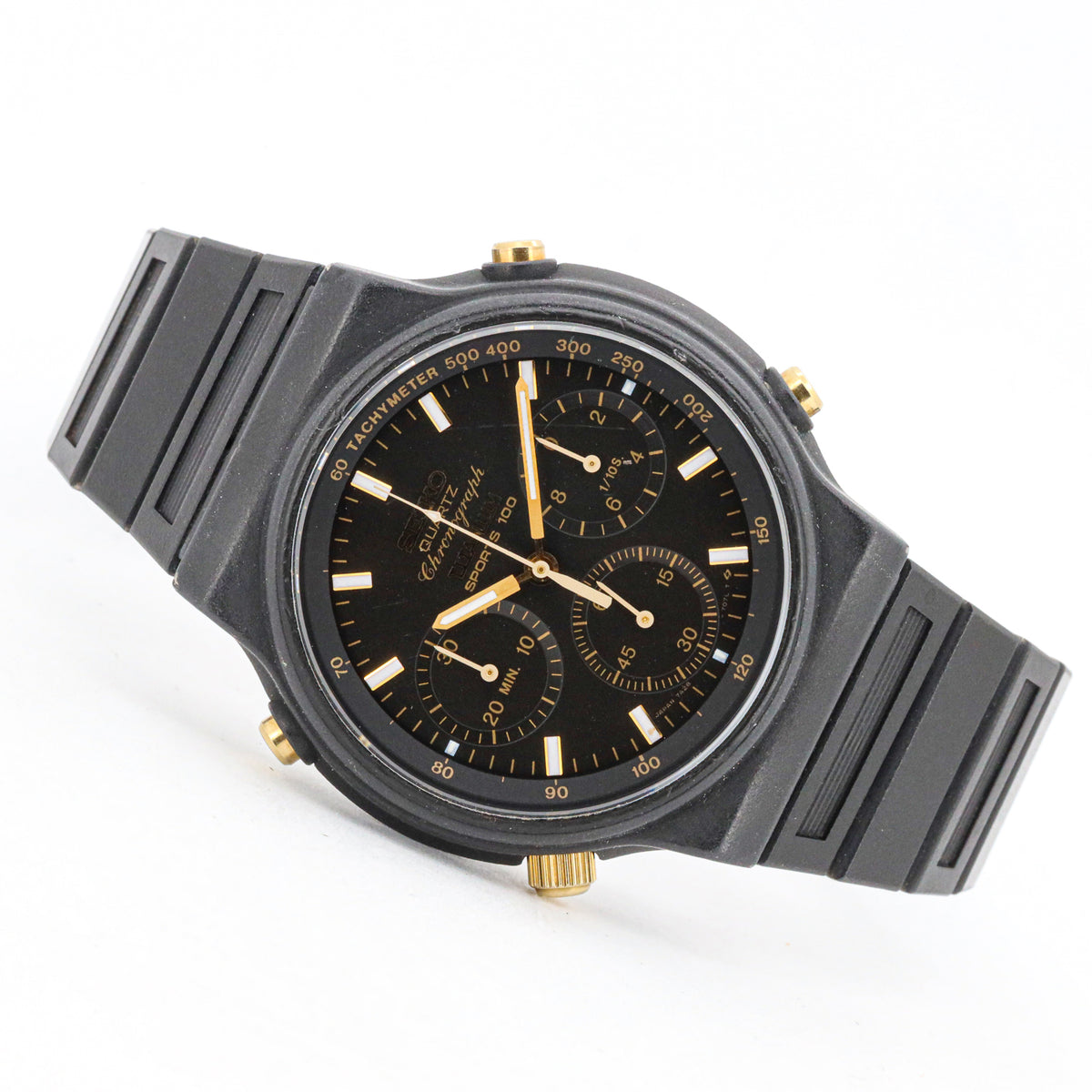 Seiko Sports 100 Titanium Chronograph 7A28-7060 Schwarz 38mm