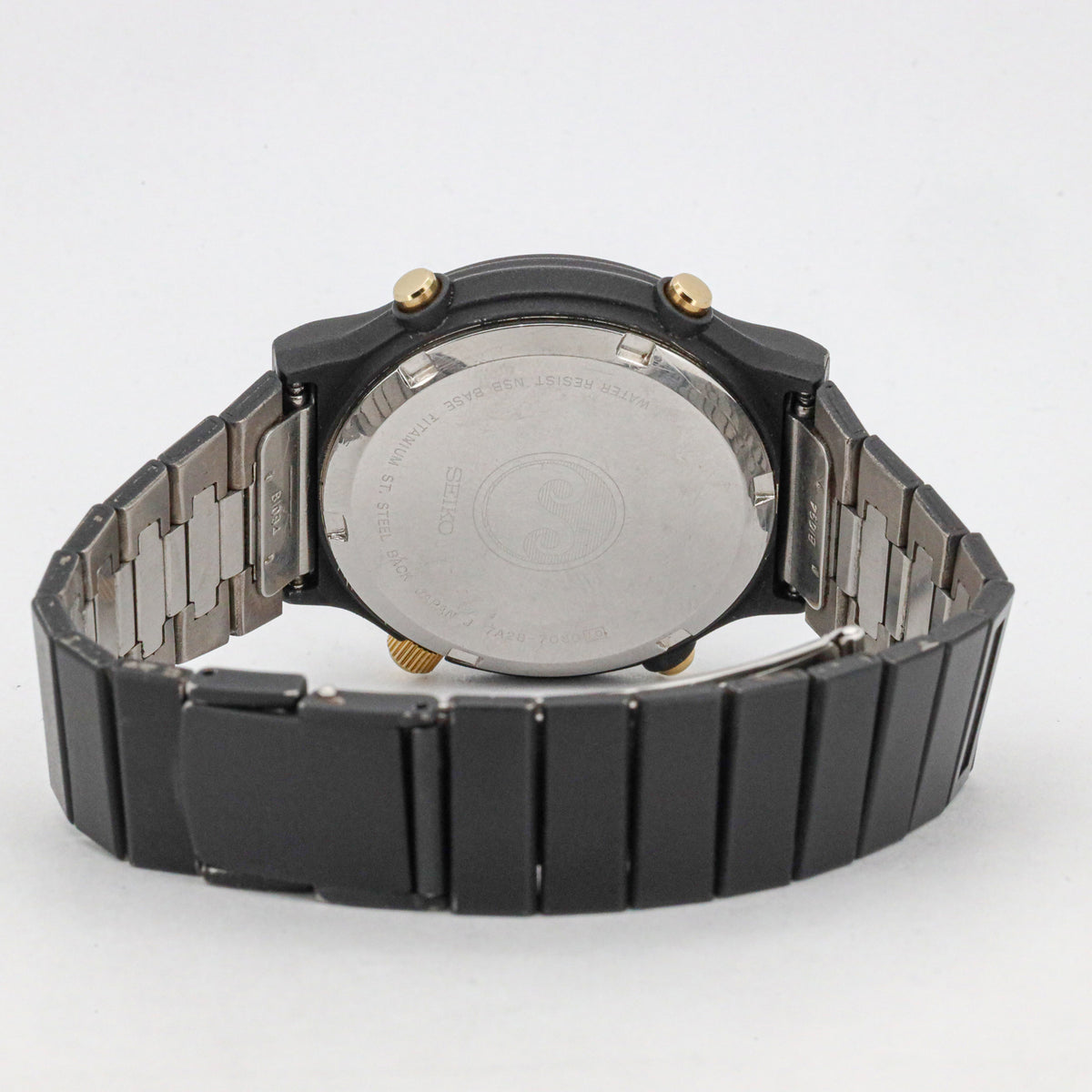 Seiko Sports 100 Titanium Chronograph 7A28-7060 Schwarz 38mm