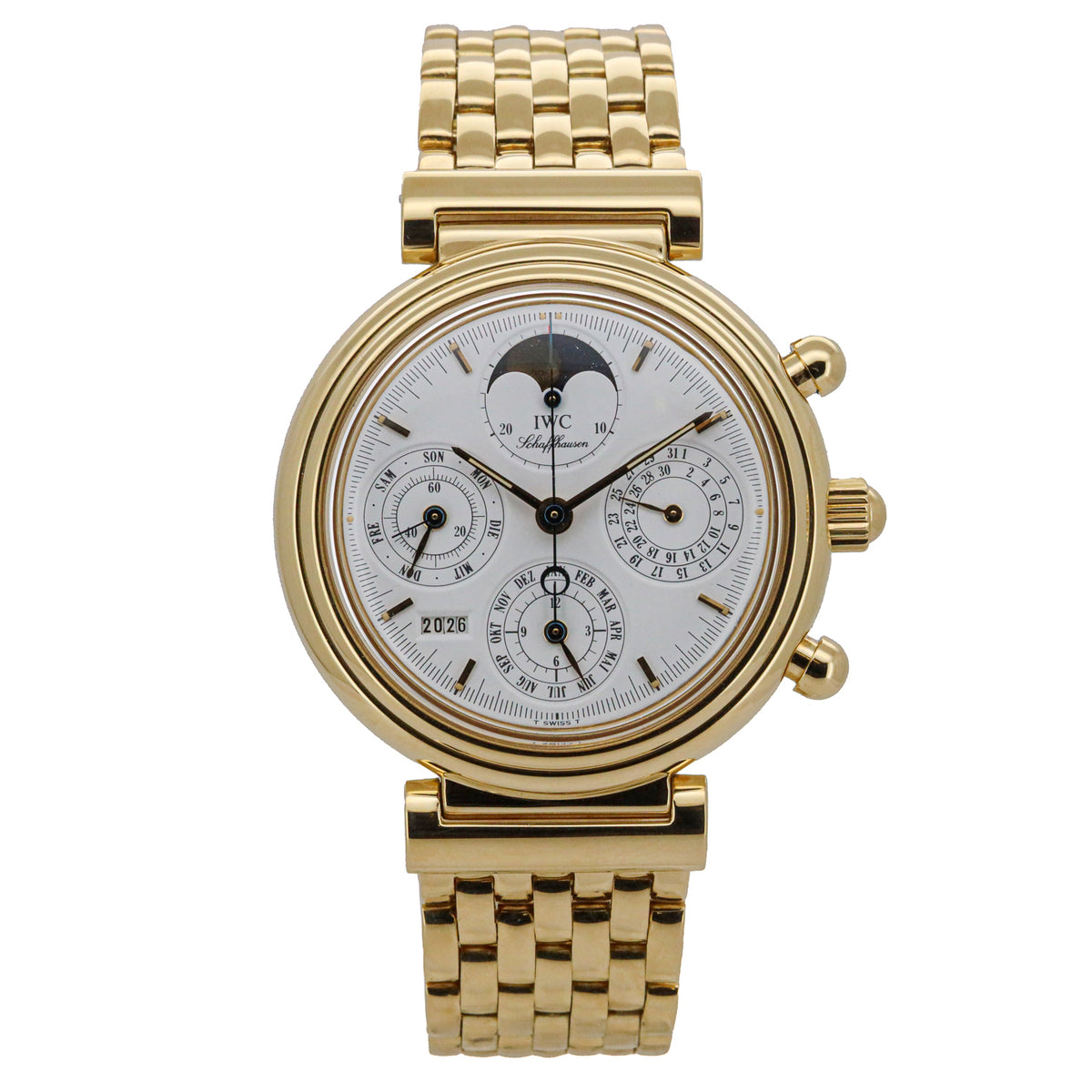IWC Schaffhausen Da Vinci IW3750 39mm Perpetual Calender 750 Gold B&P