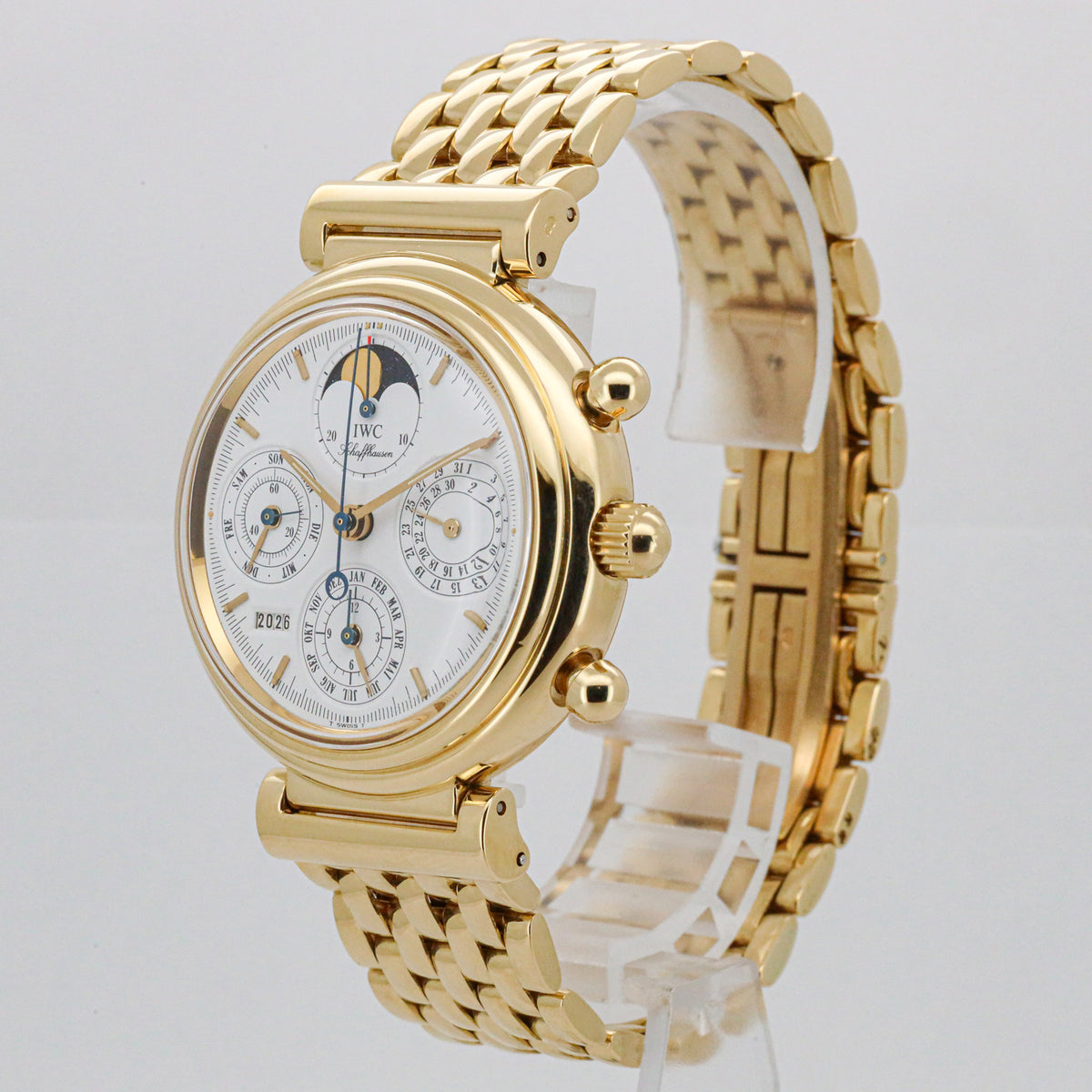 IWC Schaffhausen Da Vinci IW3750 39mm Perpetual Calender 750 Gold B&P