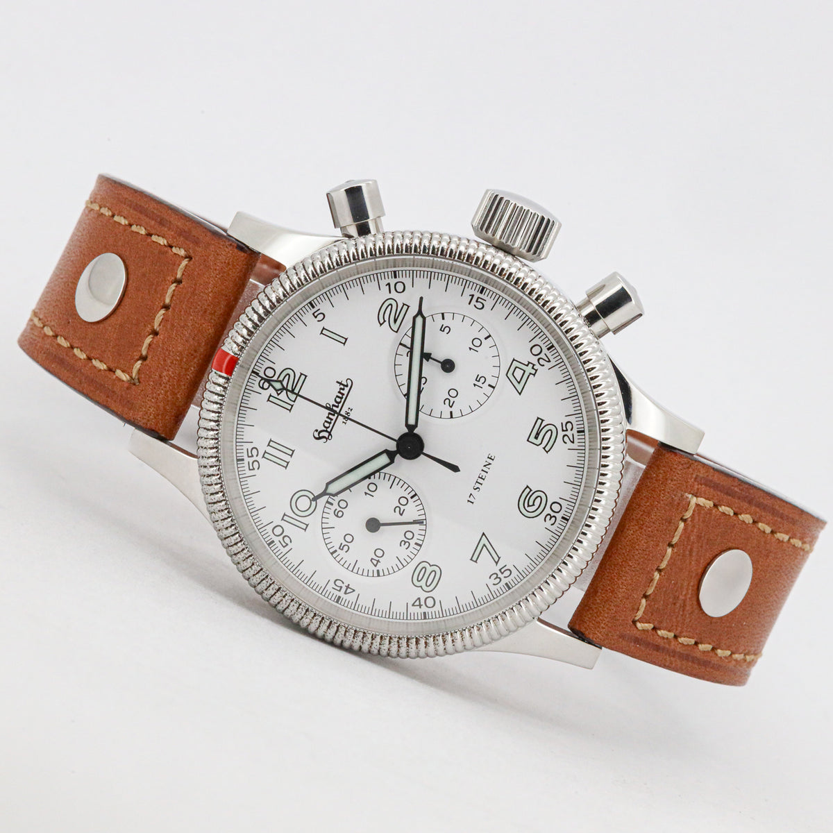 Hanhart Admiral Chronograph 40mm Automatik 703ff B&P