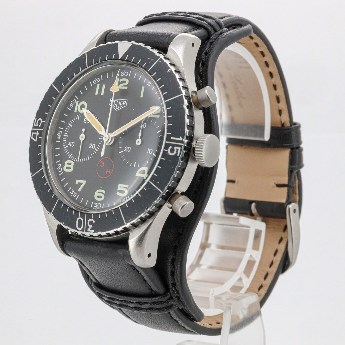 Heuer Bundeswehr Chronograph 3H Flyback 1550 SG Handaufzug