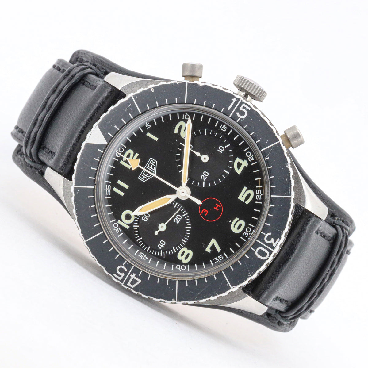 Heuer Bundeswehr Chronograph 3H Flyback 1550 SG Handaufzug