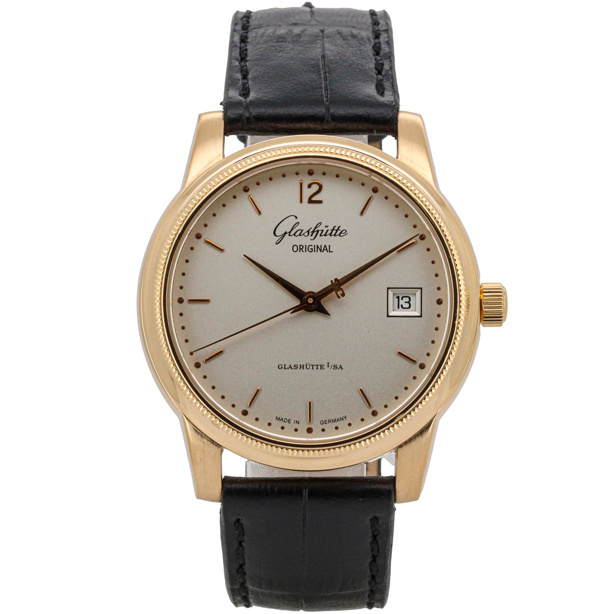 Glashütte Original Senator 38mm 3911040204 750 Rosegold Silver Dial