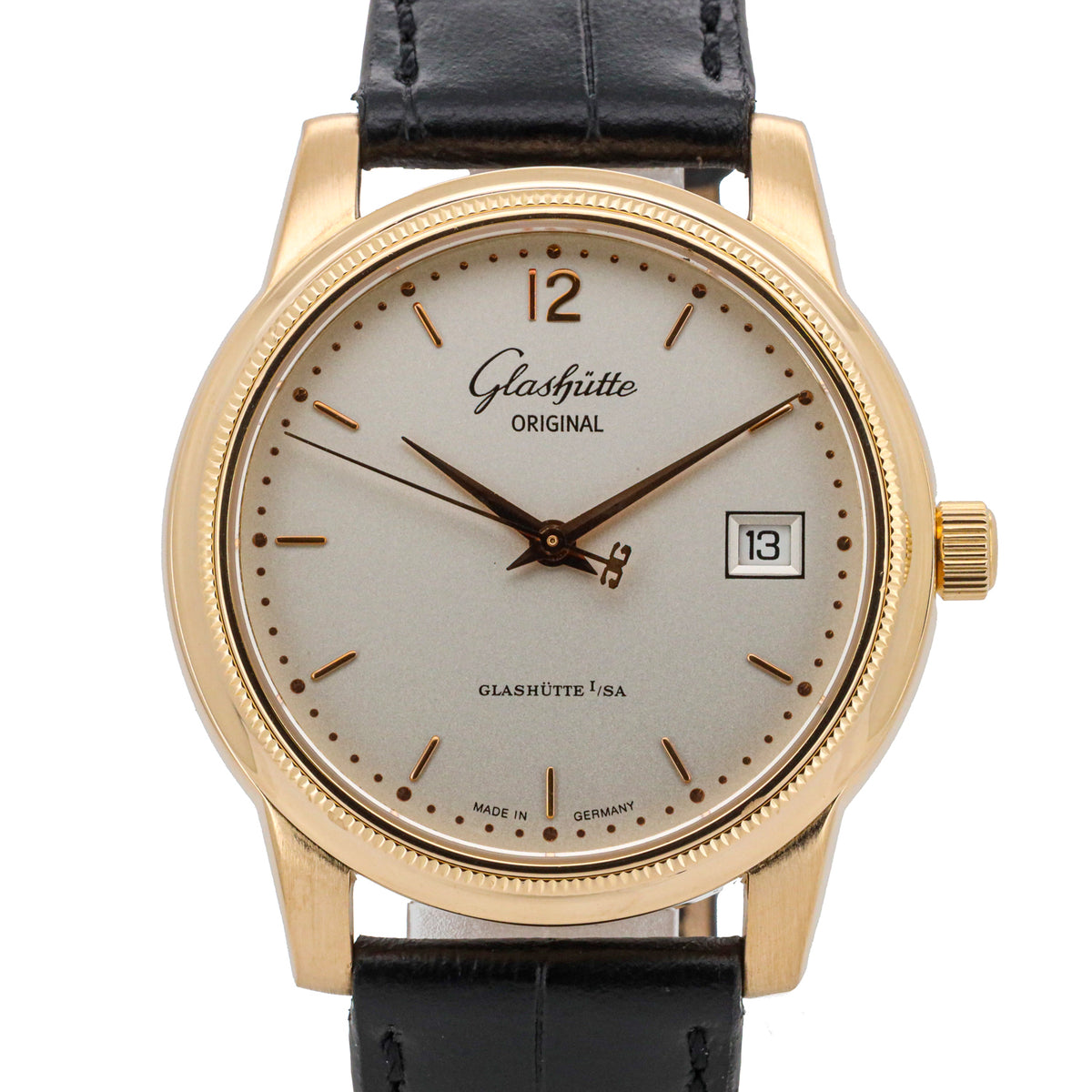 Glashütte Original Senator 38mm 3911040204 750 Rosegold Silver Dial