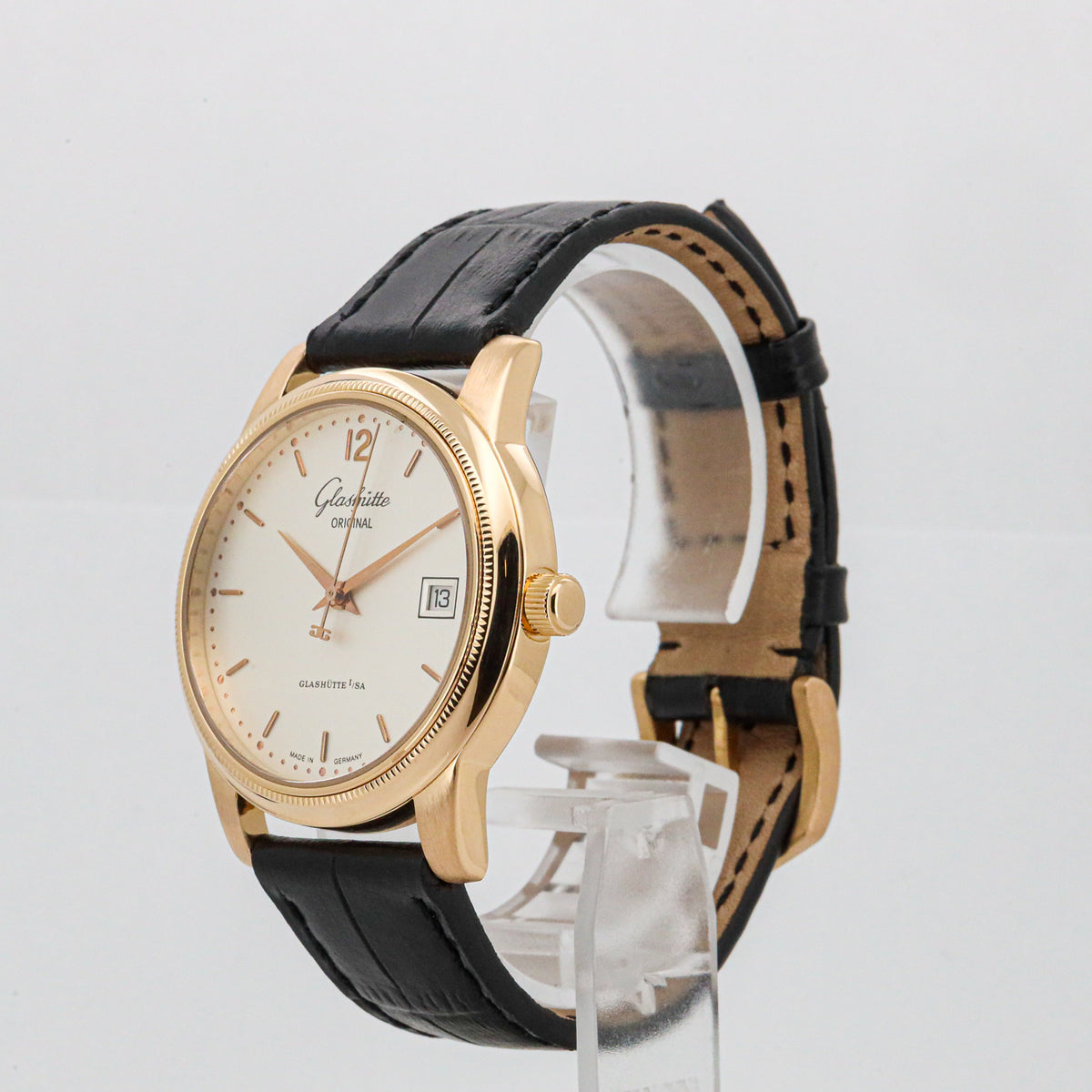 Glashütte Original Senator 38mm 3911040204 750 Rosegold Silver Dial